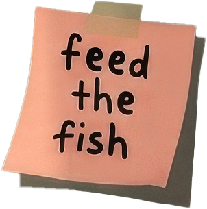 Feed the Fish Note Cutout