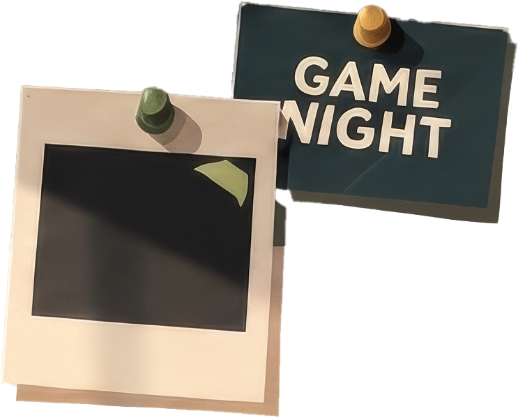 Game Night Note Cutout