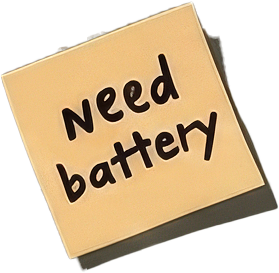 Need Battery Note Cutout